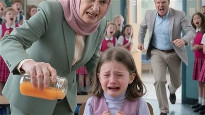 دخل ليُفاجئ ابنته بالغداء… فوجد معلّمتها تُهينها أمام الجميع وما فعله الأب غيّر المدرسة إلى الأبد