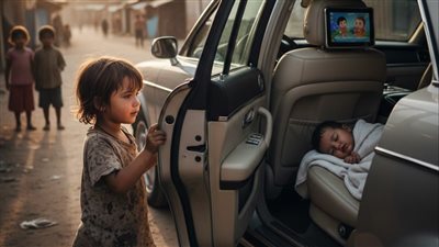 طفلة فقيرة تُحطّم سيارة فاخرة لإنقاذ رضيعٍ ضائع